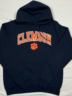 CHAMPION Clemson Tigers Vintage Pullover Hoodie Mens Size Medium WITH SMALL FLAW